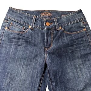 Seven7 Flare Leg Jeans Dark Wash Denim Trendy Casual Jeans